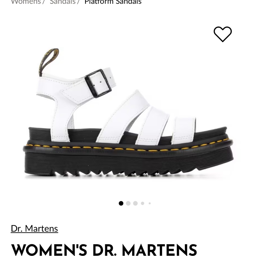 Dr. Martens White Black Platform Sandals